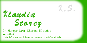 klaudia storcz business card